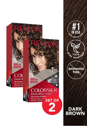 REVLON Colorsilk Beautiful Color Permanent Hair Color Duo (Dark Brown) |  ZALORA Philippines