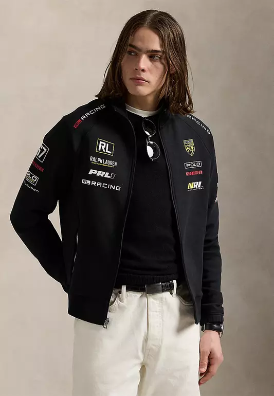 Stretch Double-Knit Track Jacket