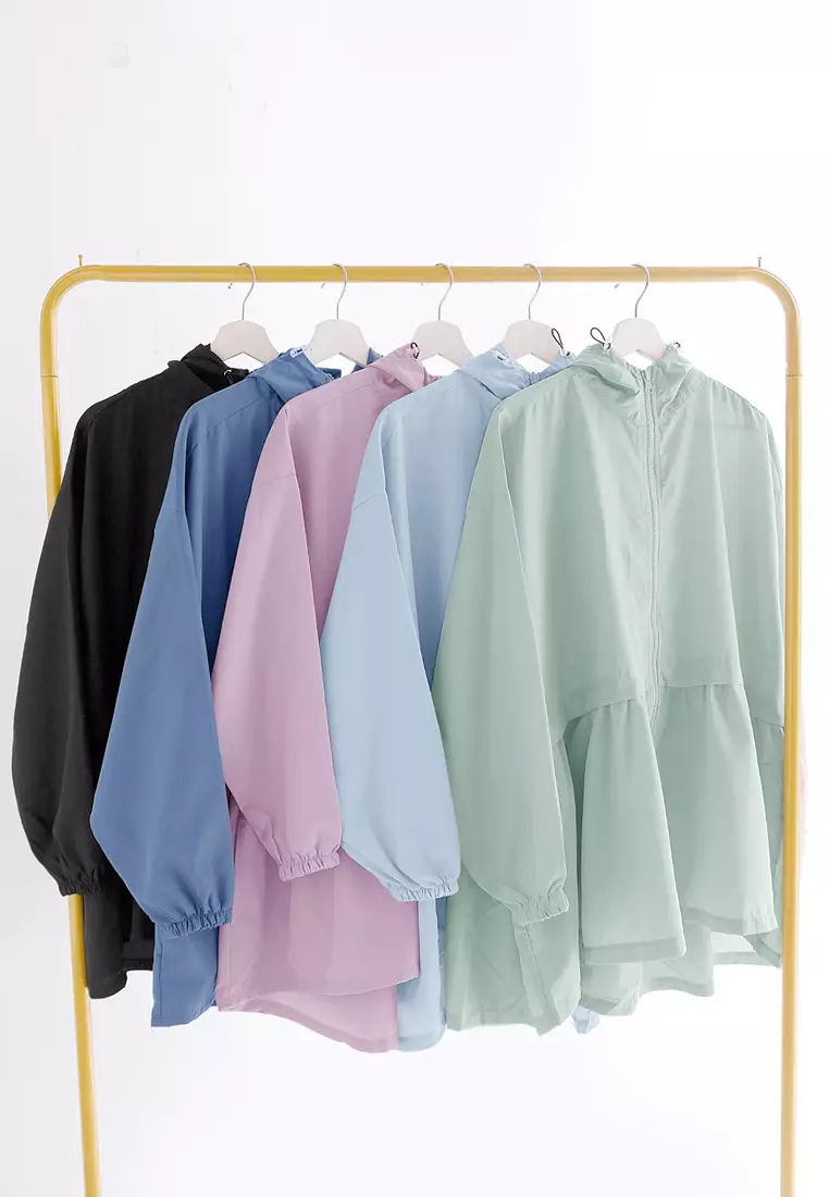 Zelena - Archie Sports Jacket | Jaket Olahraga Wanita Ruffle - Baby Blue