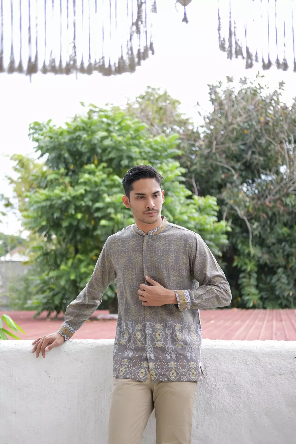 Mahalaya Silver Koko Pria  Lengan Panjang Regular Fit Furing