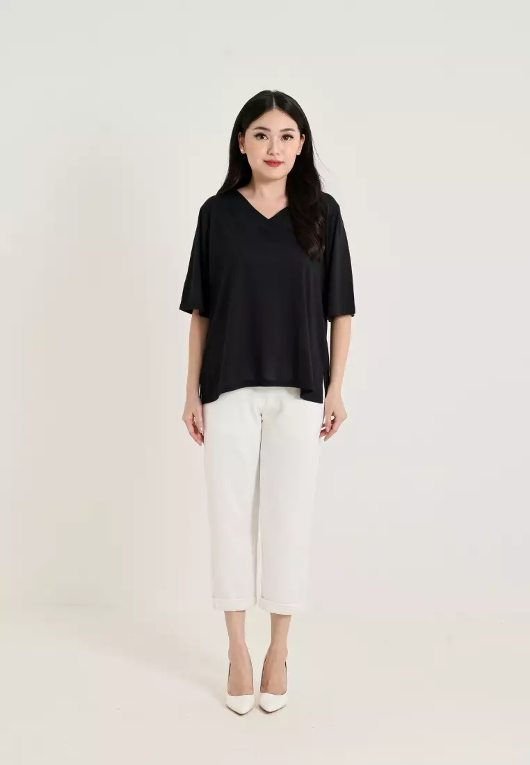 Plus Size Regular Size T Shirt Nava Black