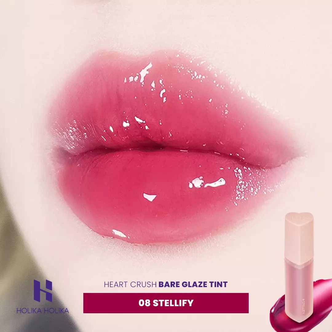 Holika Holika Heart Crush Bare Glaze Tint 08 Stellify | FREE Pikkebyn Sticker
