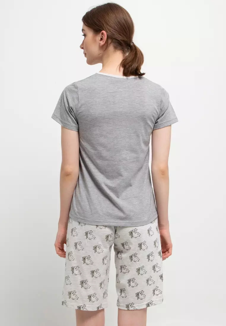 Pyama Baju Tidur Short Sleeve Short Pants  Set  Sleepwear