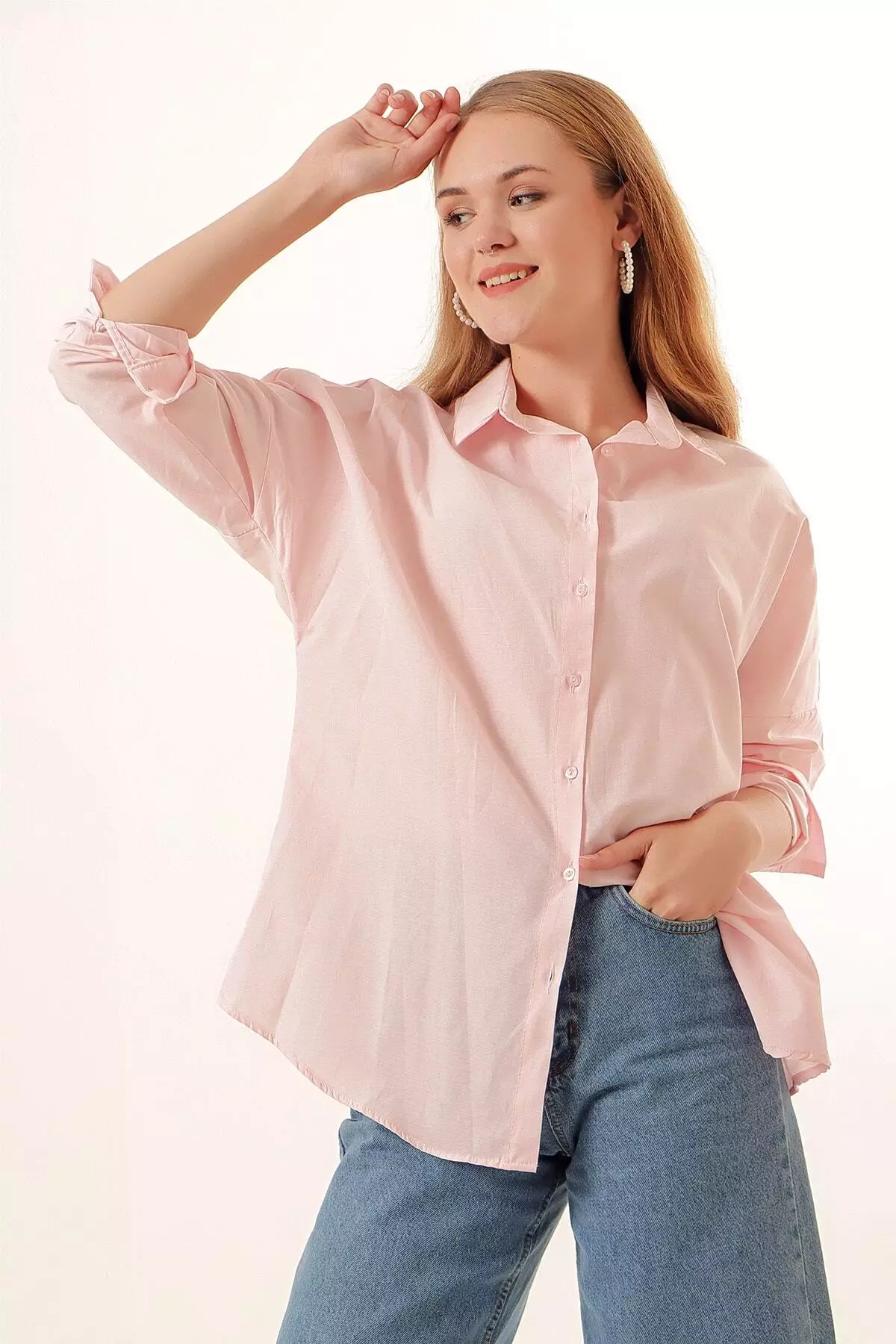 Oversized Long Basic Shirt