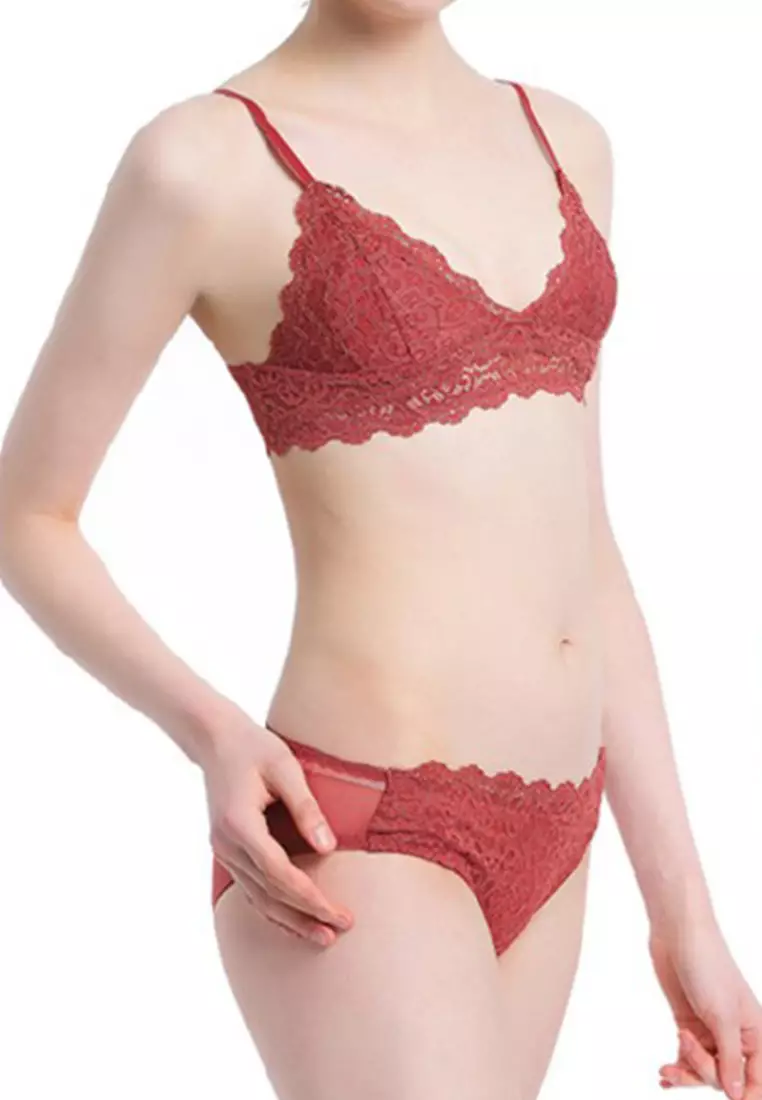 Buy LYCKA LMM9017-LYCKA Lady Sexy Bra and Panty Lingerie Set-Red in Red  2024 Online