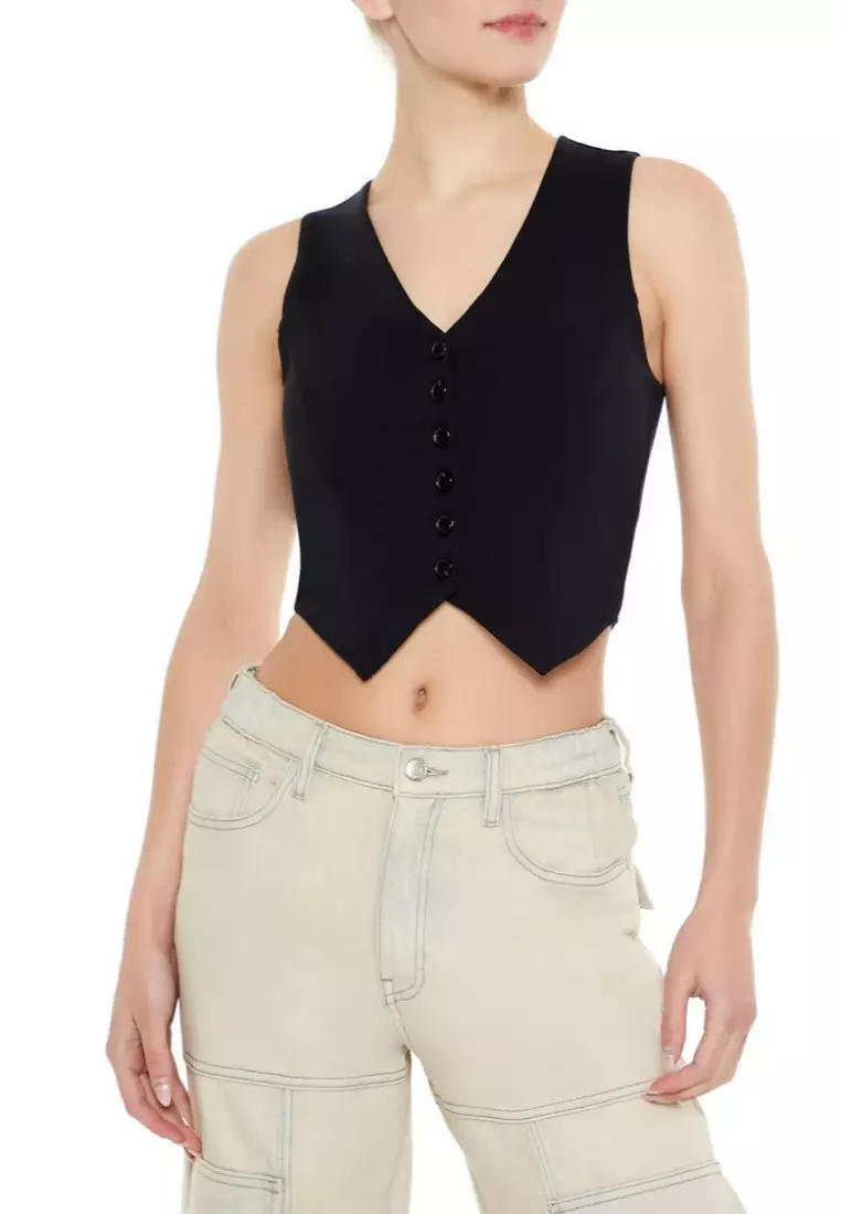 Forever 21 black vest online
