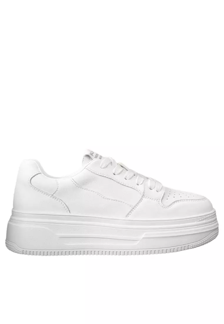 Genuine Leather Thick sole White Sneakers RX T3977