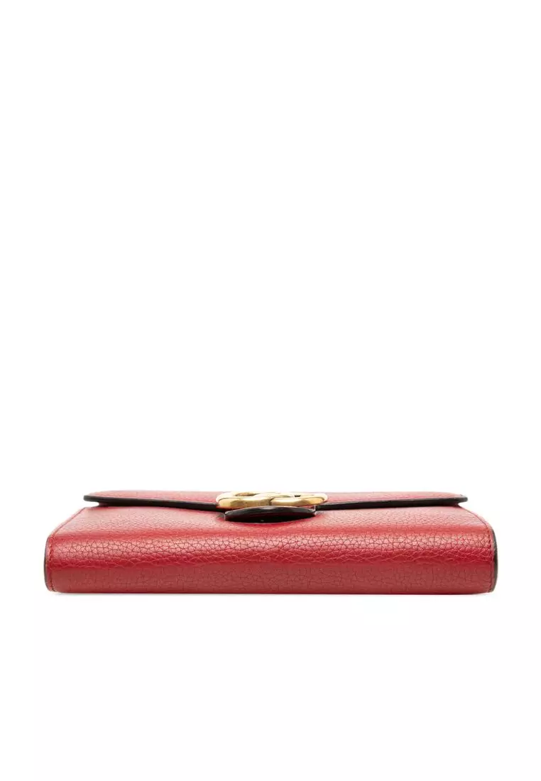 Pre-Loved Gucci Gg Marmont Leather Wallet On Chain