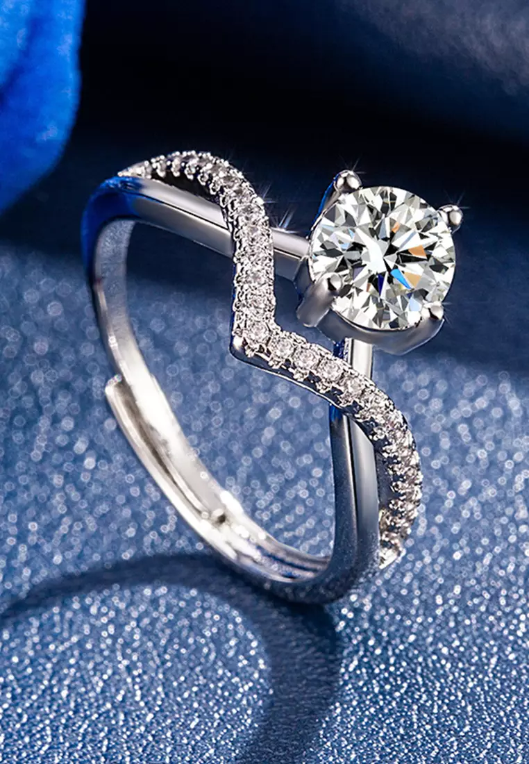 Cincin Wanita Original Desain mahkota Adjustable Fashion Anti karat Aksesoris