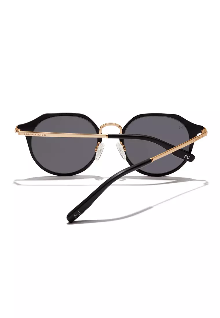 HAWKERS Black Dark Warwick Metal Sunglasses For Men And Women, Unisex. Official Product Designed In Spain