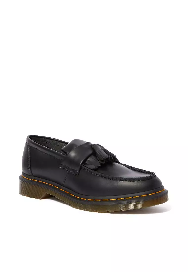 Buy Dr. Martens ADRIAN YELLOW STITCH LEATHER TASSEL LOAFERS Online ...