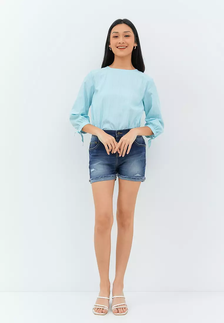 Short Jeans Medium Blue Unfinished 3509 (G.3509)