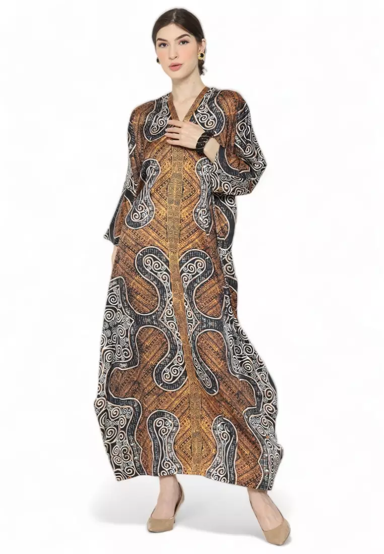 Kanzi Long Sleeve Batik Kaftan