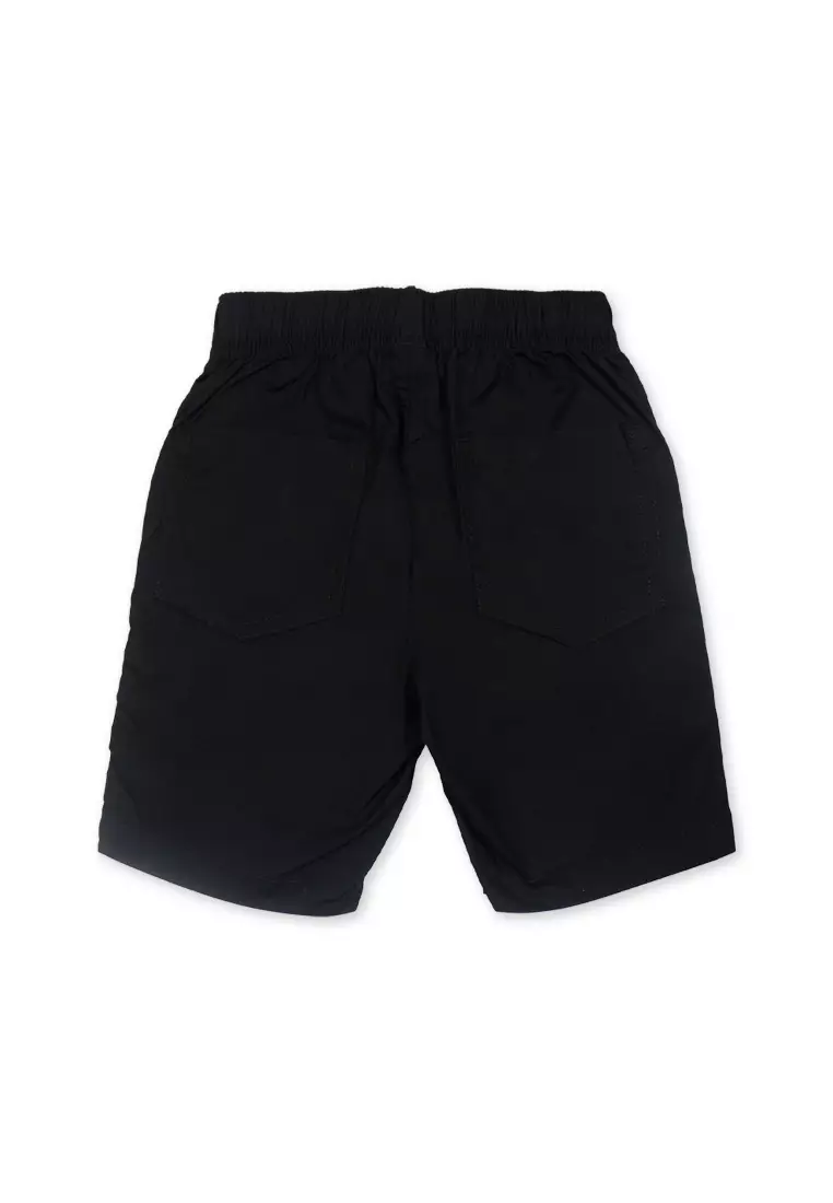 Boys Twill Jogger Short With Embro Details