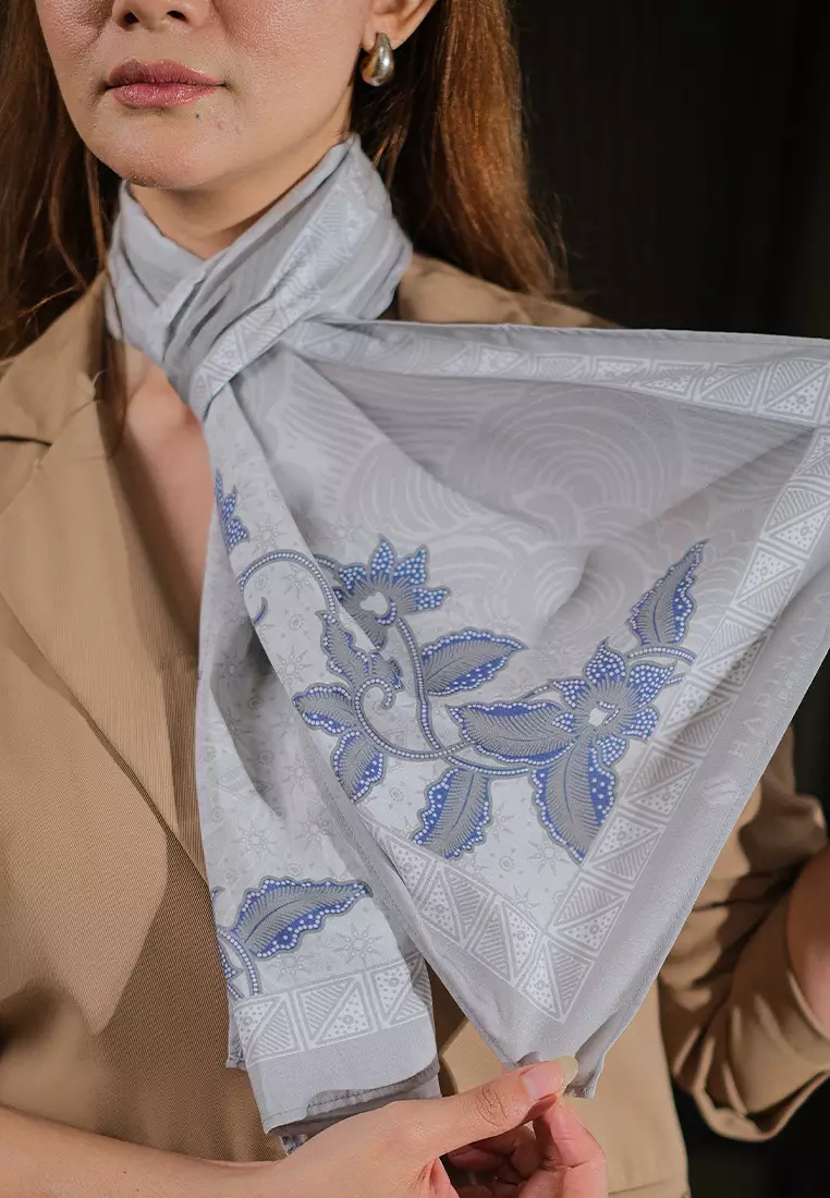 Hadinata Batik Wanita Syal Scarf Satarupa Grey