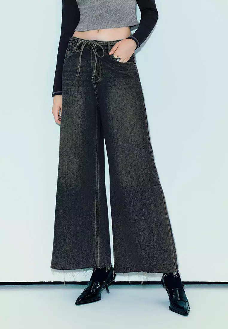 Wide-Leg Jeans With Rope