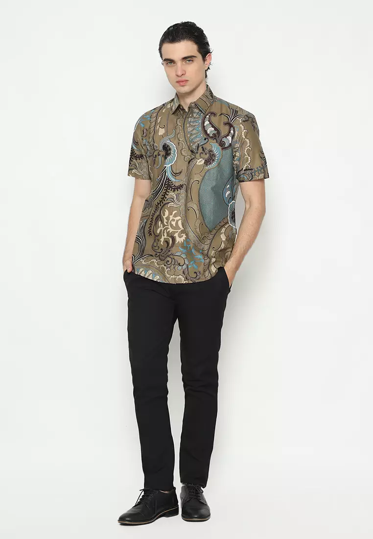 My Aksa Batik Pria Kemeja Pendek Nolan Nora