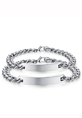 Trendyshop silver Couple Bracelet Set C8C1BACFB9AAA4GS_1