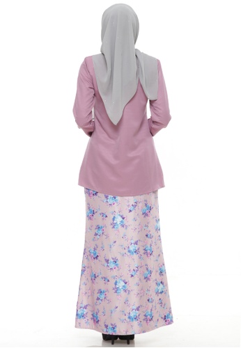 Buy Amanda Blouse & Skirt Set (Light Mauve) from Ms.Husna Apparel in Pink only 179