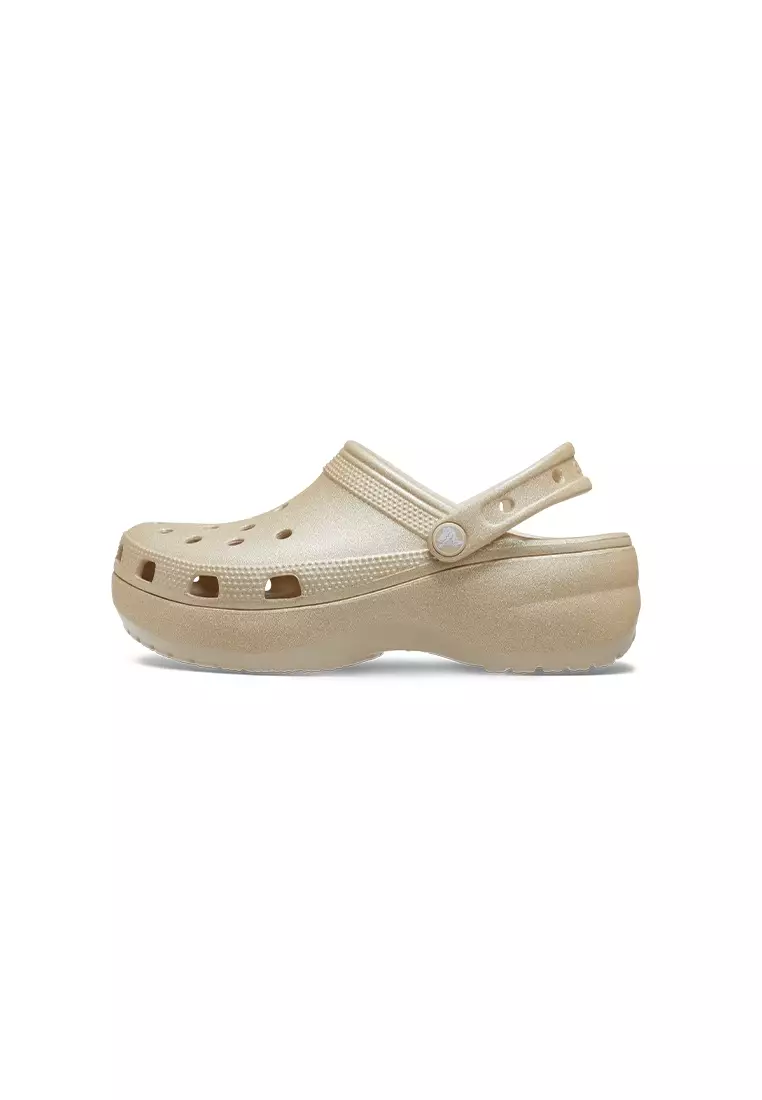 Women's Classic Platform Glitter Clog In Champagne