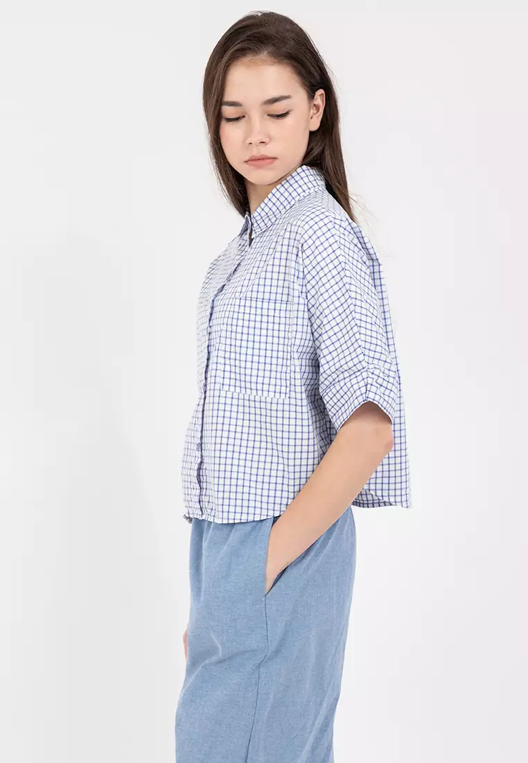 Cassandra Crop Polo Top