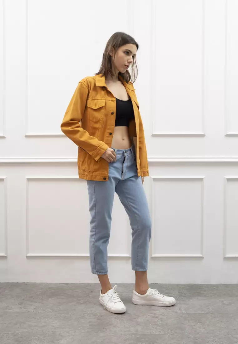 Jaket jeans cheap mustard