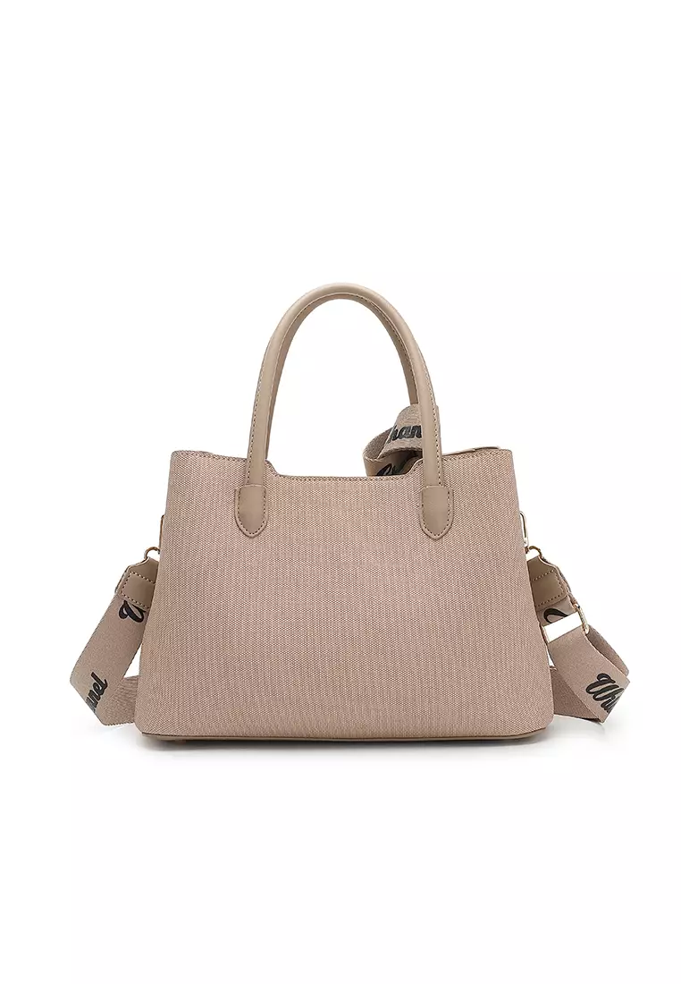 Women's Top Handle Bag / Sling Bag / Crossbody Bag / Shoulder Bag (Tas Tangan Wanita / Tas Selempang Wanita / Tas Bahu Wanita) - Cokelat