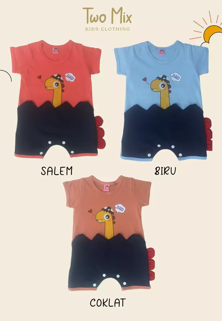 Two Mix Jumper Bayi Unisex Kaos Katun Print Jerapah - Hansop Baju Bayi Lucu 0-2 Tahun 4304
