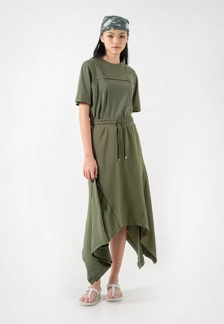 3Second x Danjyo Hiyoji Lagoon Skirt Green 200323