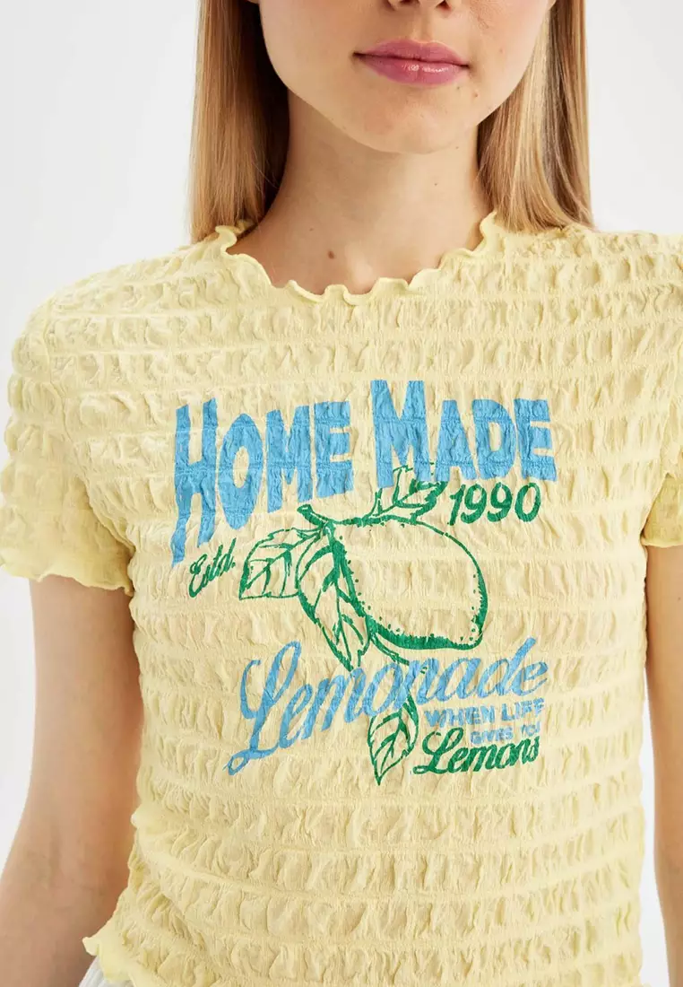 Graphic Smocked T-Shirt