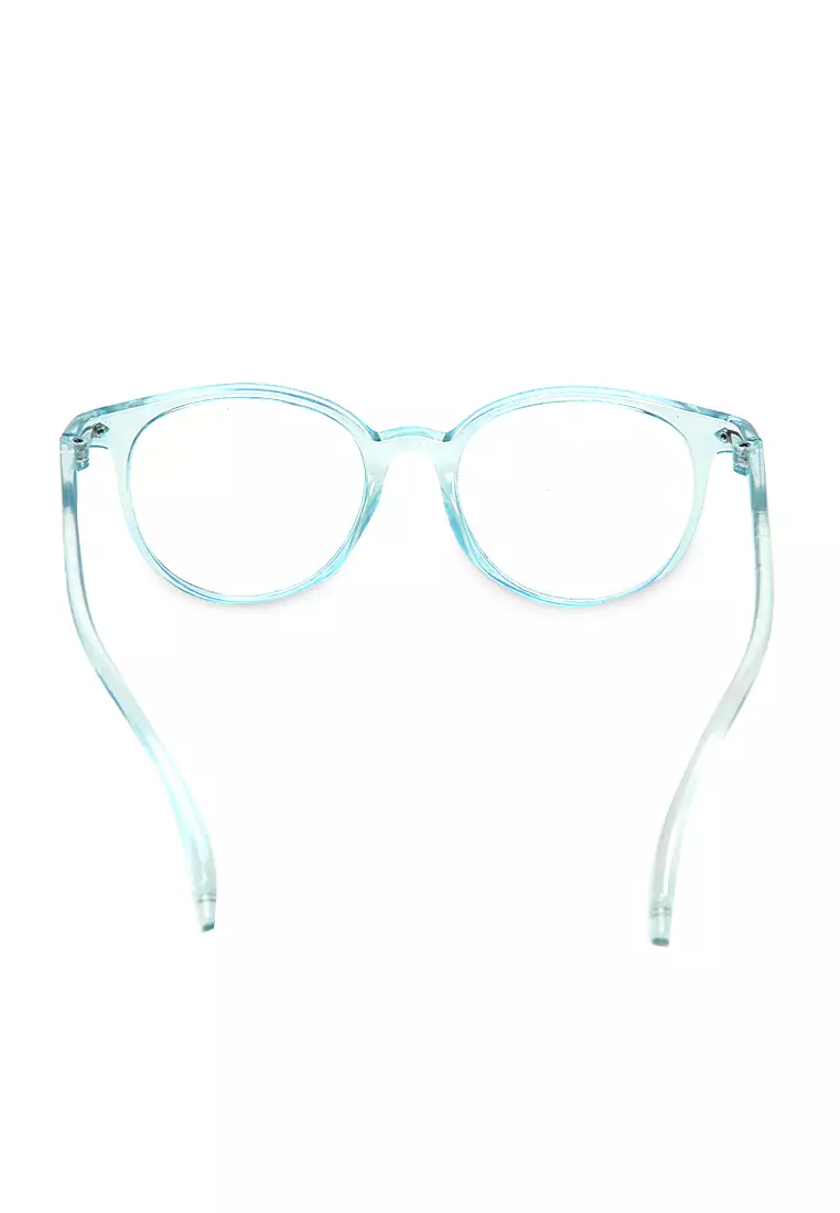 Kacamata Wanita Motif Polos Transparan Premium Quality - Biru Dove