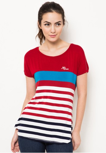 Stripe T-Shirt Rayon Spandex