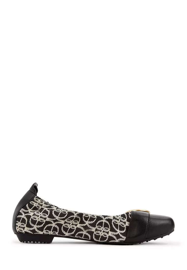 Discount on BONIA  shoes - SKU: Black Pasqelina Monogram Ballerinas