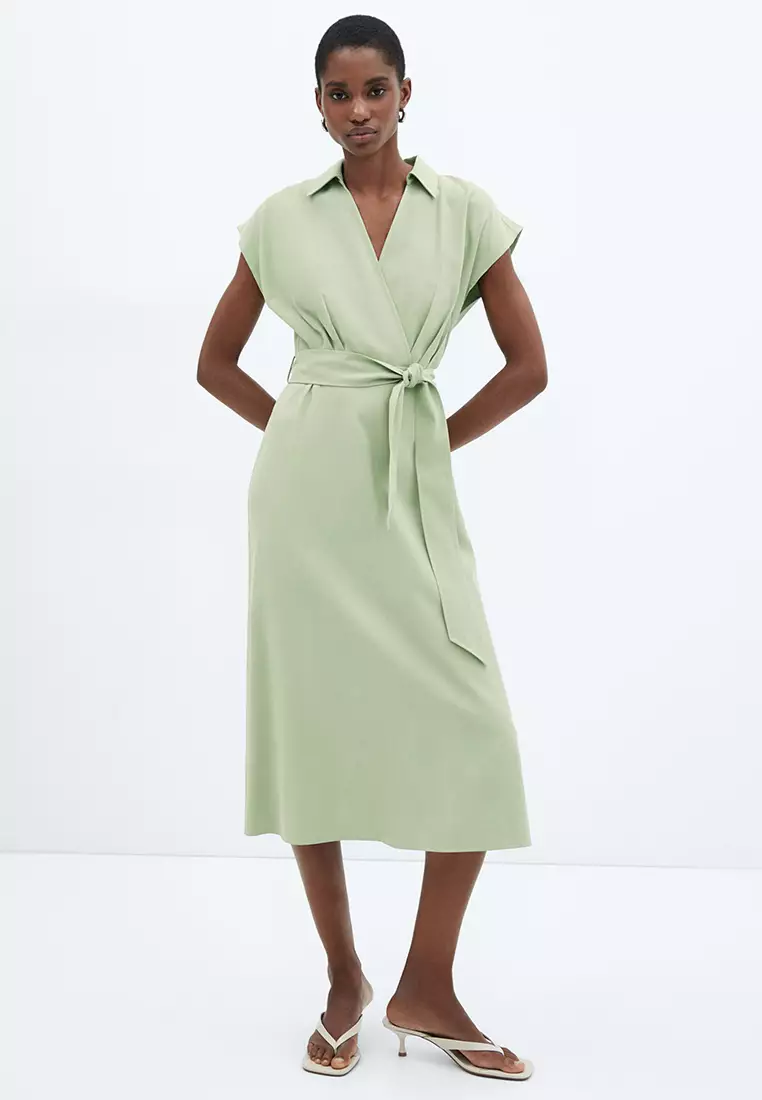 Wrap belt sale dress