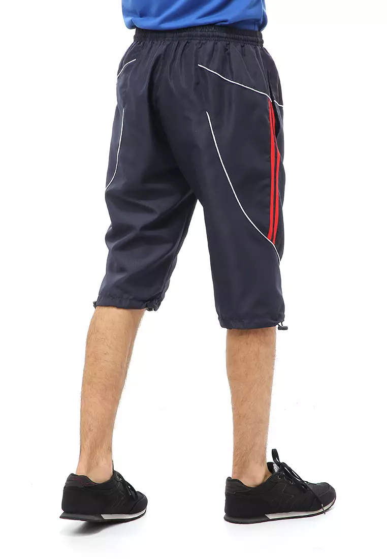 Yume Short Pants Celana Jogger Cycling Sport Pria 3/4 Material Micro Rib-Stop ORIGINAL - Black Red