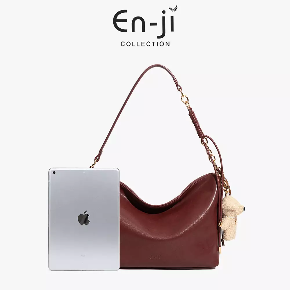 En-ji Nodam Shoulderbag Wanita Warna Nougat