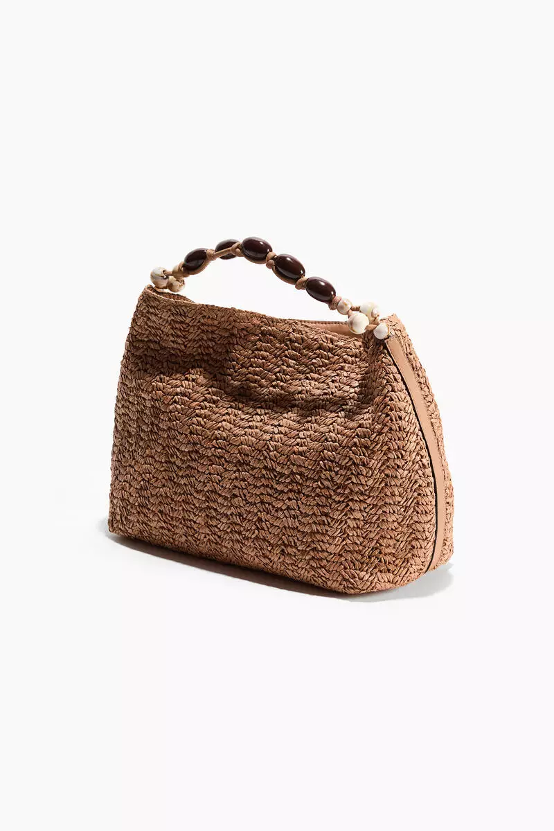 Straw shoulder bag