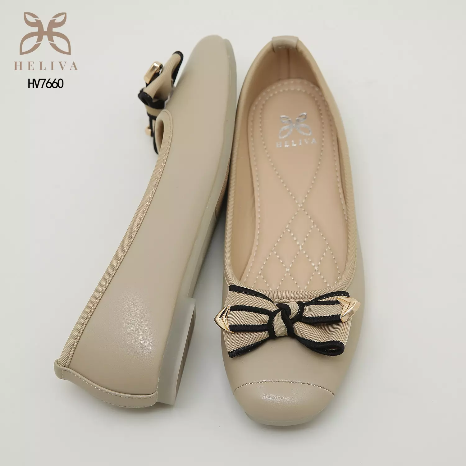 Heliva Zola Sepatu Loafers Slip On Aksesoris Pita Sol 1cm HV7660