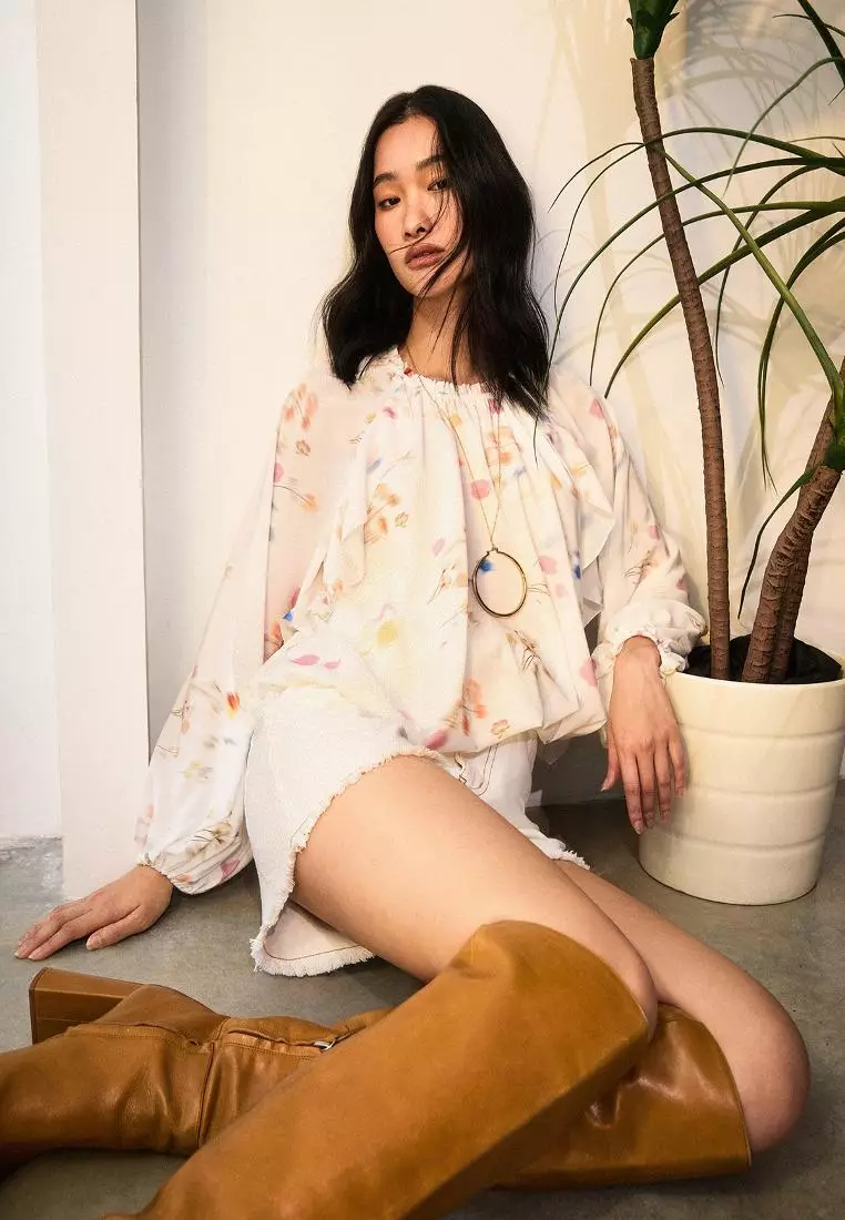 Floral Gathered Top