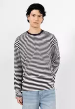 Vintage White/Washed Black Stripe