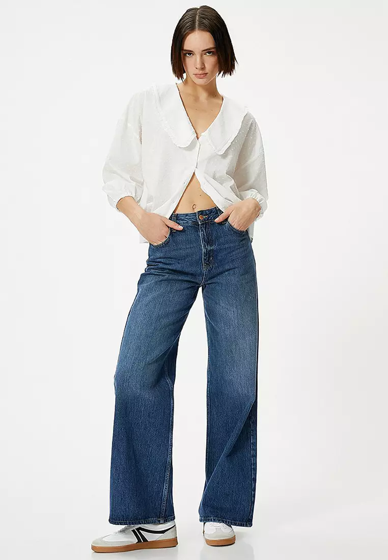 Wide Baby Collar Shirt