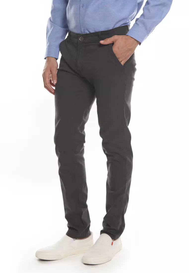 Long Pants Chinos Slim Fit Forever Dk Grey