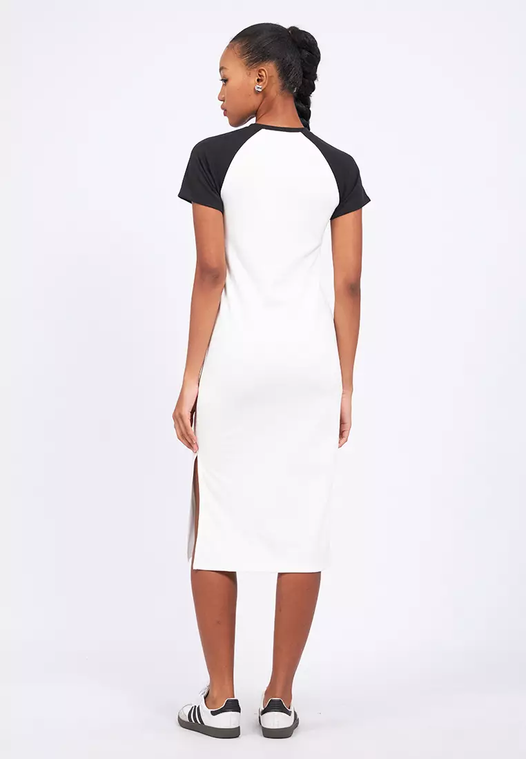 Raglan Short Sleeve Midi Dress