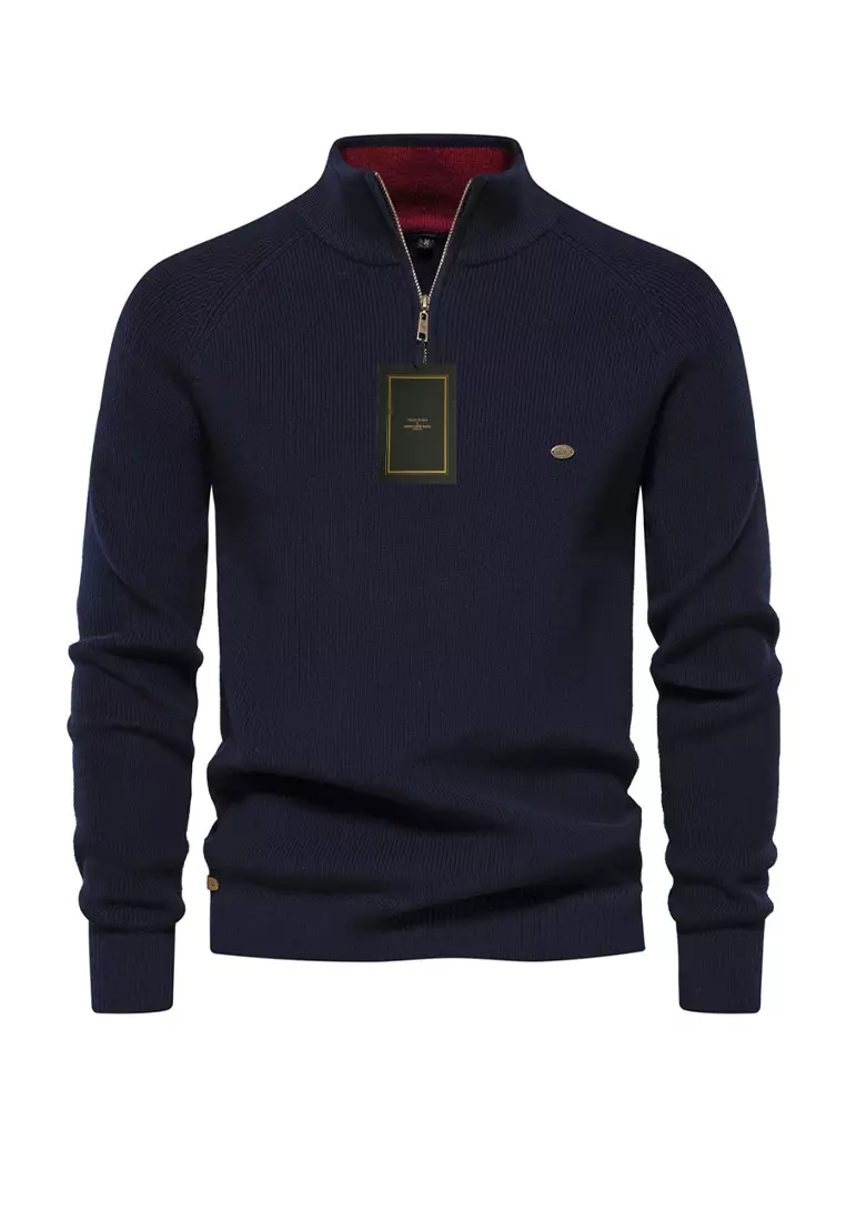 Stand Collar Slim Fit Sweater AX-Y832