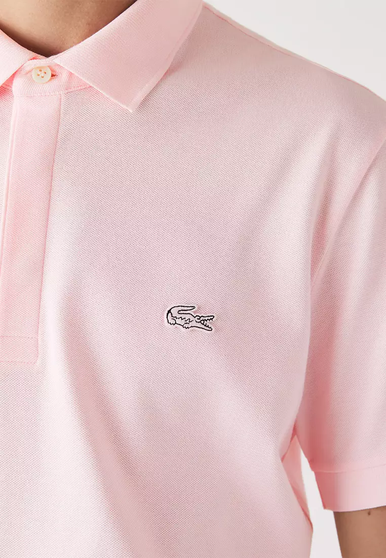 Men's Lacoste Paris Polo Shirt Regular Fit Stretch Cotton Piqué