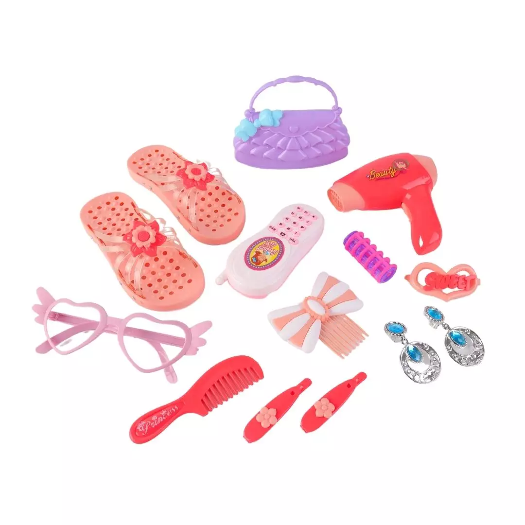 Okiedog Girls Room Hair Dryer With Slippers & Mobile Phone - Mainan kecantikan, mainan make up anak