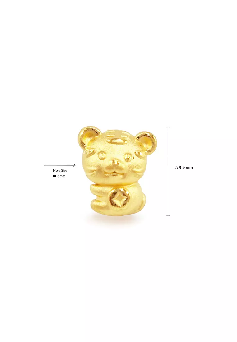 THE Mix Collection 999.9/24K Pure Gold 12 Zodiac Charm Gold Steel Wire Clasp Bracelet Set L1-B650C