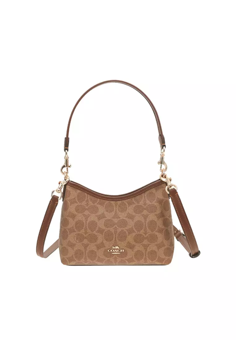 バッグ Coach Signature One shoulder Bag Brown Buy Coach Laurel Small Shoulder Bag In Signature Canvas CBH15 2026