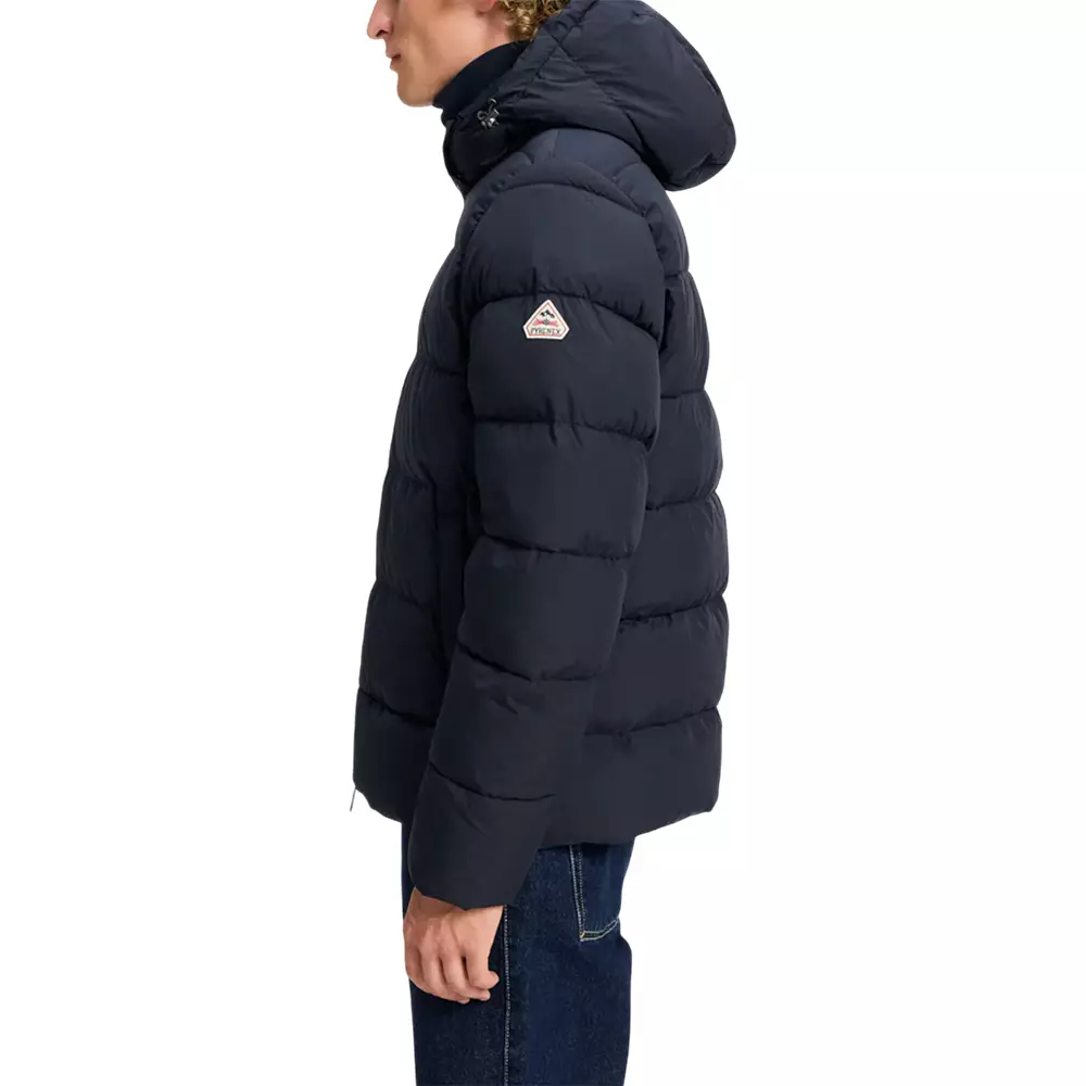Spoutnic Down Jacket With Removable Hood Men Dark Blue