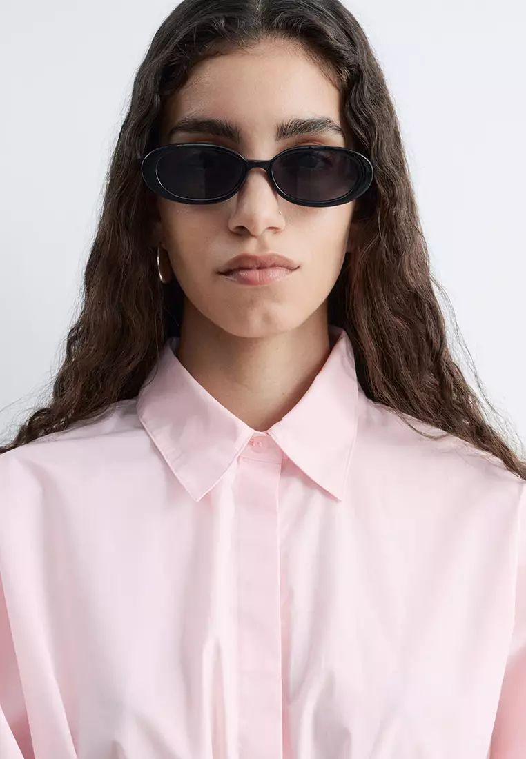 Cotton Poplin Drawstring Shirt